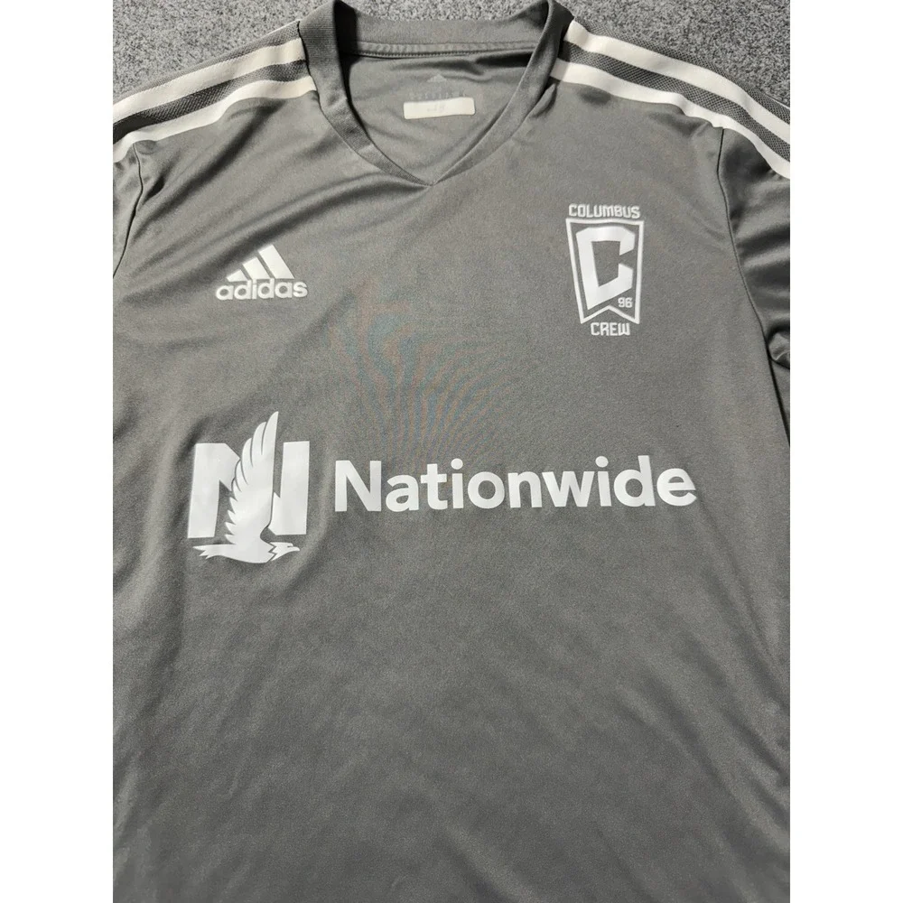 Adidas Columbus Crew‎ SC Soccer Jersey Men's M Gray Nationwide MLS AEROREADY